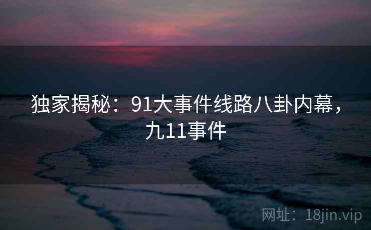 独家揭秘:91大事件线路八卦内幕,九11事件 独家揭秘:91大事件线路八卦内幕,九11事件